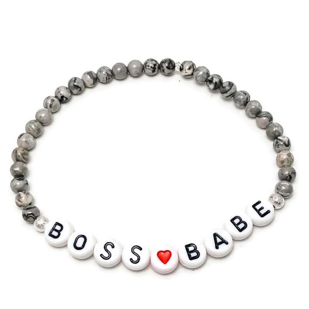Boss Babe Inspirational Cute Stretch Bracelet OSFM